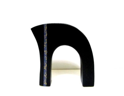 画像3: 手造り黒変型ブリッジ型花器 T-０７-３６