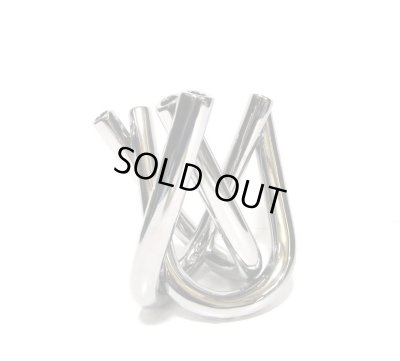 画像4: 銀メッキ組み合わせパイプ６口変型花器　T-０７-４０