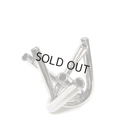 画像9: 銀メッキ組み合わせパイプ６口変型花器　T-０７-４０