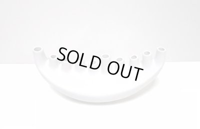 画像3: 白ツヤ１０号舟型１０口花器　T-０７-３９