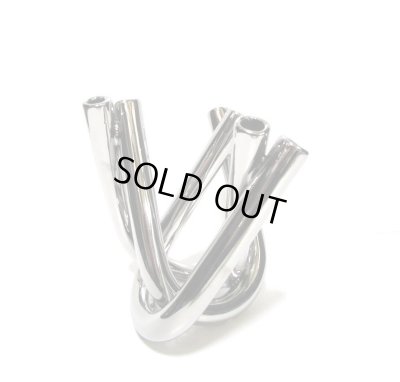 画像6: 銀メッキ組み合わせパイプ６口変型花器　T-０７-４０