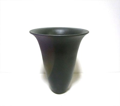 画像4: 手造り モスグレー６号丸生花・立花花器　T-０７－４５