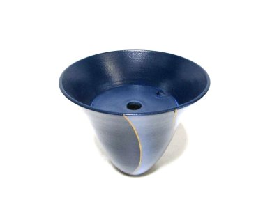 画像4: 紺青７号丸生花・立華花器 金線入　T-０７－４３