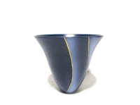 紺青７号丸生花・立華花器 金線入　T-０７－４３