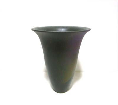 画像5: 手造り モスグレー６号丸生花・立花花器　T-０７－４５