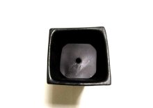 他の写真2: 手造り 艶消し黒４.５号正角長立華瓶　T-０7－５０　