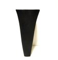 画像5: 手造り 艶消し黒４.５号正角長立華瓶　T-０7－５０　