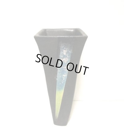 画像11: 手造り 艶消し黒４.５号正角長立華瓶　T-０7－５０　