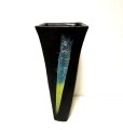 画像2: 手造り 艶消し黒４.５号正角長立華瓶　T-０7－５０　 (2)