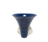 藍色６.５号丸反型ラセン生花・立花花器　T-０７－４２