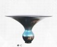 画像1: FRP花器　１１.５号下かぶら型 ブラックメタリック 樹-C (1)