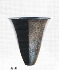 FRP花器　ブラックメタリック 樹-B