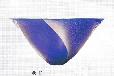 画像1: レジン（樹脂）花器　ブルーメタリック ツートーン　樹-D