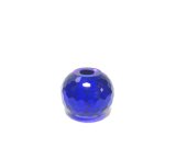 ガラス花器　涼７-１１　ミニクリスタル丸ボール ダイヤカット瑠璃色