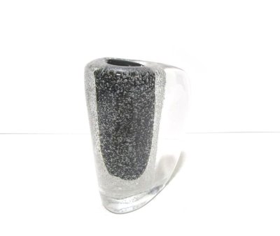 画像11: ガラス花器　涼７-１４　透明／黒変型長角型花器（小）