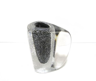 画像12: ガラス花器　涼７-１４　透明／黒変型長角型花器（小）