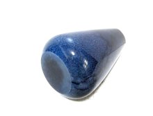 他の写真3: ガラス花器　一品作 作家物藍色６.５号丸自由花用花瓶　G-１３１