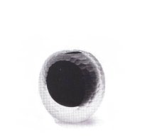 ガラス花器　涼７-１３　透明／黒丸型花器