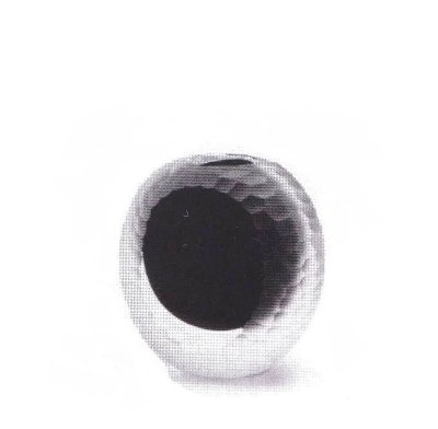 画像1: ガラス花器　涼７-１３　透明／黒丸型花器