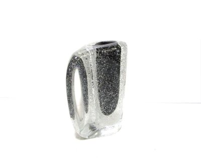 画像7: ガラス花器　涼７-１４　透明／黒変型長角型花器（小）