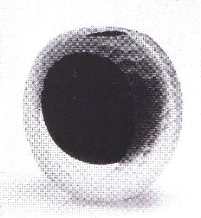 画像2: ガラス花器　涼７-１３　透明／黒丸型花器