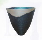 アルミ合金花器　清風  ブルー散らし色分け