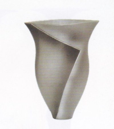 画像1: アルミ合金花器　友 銀梨色