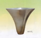 アルミ合金花器　風　銀梨色