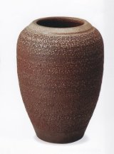 窯肌松皮富士口花瓶 １８-１６号　B003-03-04