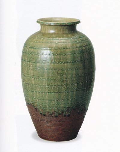 画像1: ビードロ松皮壺型花瓶 １５-１３-１０号　B004-01-02-03