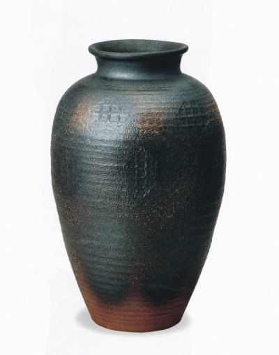 画像1: 焼締壺型花瓶 １５-１３-１０号　B004-04-05-06