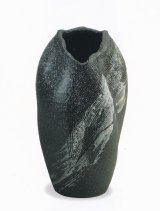 白刷毛目花入 １６号　B004-07