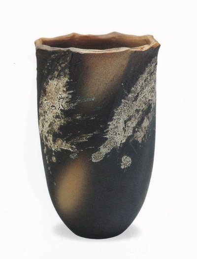 画像1: ユズ肌八角花入 １２号　B007-01