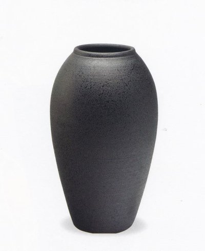 画像1: 黒窯変コンガ花入 12-10号 B006-07-08