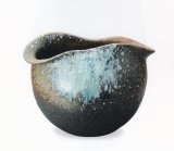 青窯変変形花入 １０号　B007-08