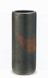 ラスター金流し松皮寸胴花入 10号 B014-03