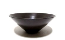 他の写真1: ダークグレー９.５号丸広口鉢　T-０７-５５