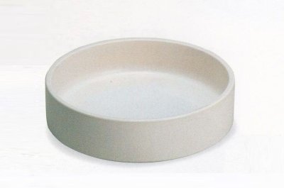 画像1: 白マット８号〜１０号丸切立水盤　B021-08〜09