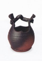 コゲ丸手桶花入 ４.５号　B018-03