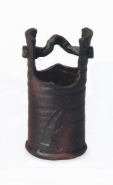 コゲ長手桶花入 ５.５号　B018-0４