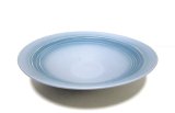 特-７８１　ブルーグレイ１２号丸皿鉢 （少難あり）