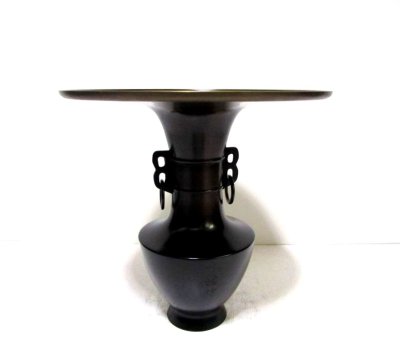 画像6: 特-７８４　銅器　専好立華瓶角 耳付　（再生品）（一点限り）