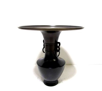 画像4: 特-７８４　銅器　専好立華瓶角 耳付　（再生品）（一点限り）