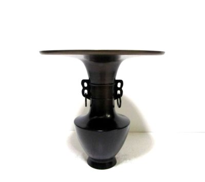 画像3: 特-７８４　銅器　専好立華瓶角 耳付　（再生品）（一点限り）