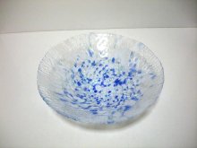 他の写真2: ガラス花器　しぶき水盤　コバルトブルー　G-５６