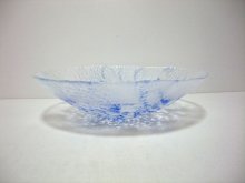 他の写真1: ガラス花器　しぶき水盤　コバルトブルー　G-５６