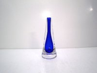 ガラス花器　一品作ブルー一輪　G-６２