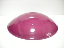 他の写真3: ガラス花器　ワインレッド色大皿　G-１２