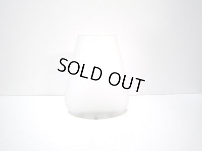 画像2: 特-１２０　ガラス花器　末広型白スリ　　