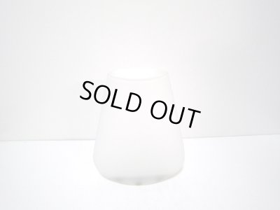 画像1: 特-１２０　ガラス花器　末広型白スリ　　